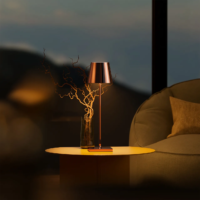 Sigor Nuindie LED-Akku Tischleuchte kupferfarben USB-C