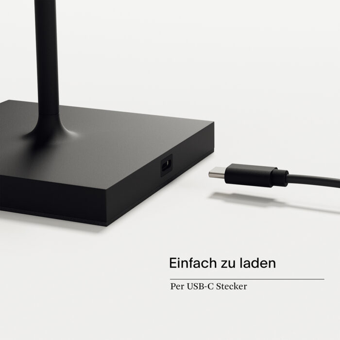 Sigor Nuindie LED-Akku Tischleuchte nachtschwarz USB-C – Bild 4