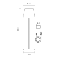 Sigor Nuindie LED-Akku Tischleuchte rosegold – Bild 10