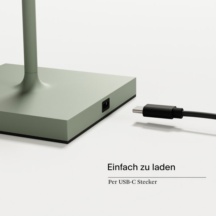 Sigor Nuindie LED-Akku Tischleuchte salbeigrün USB-C – Bild 6