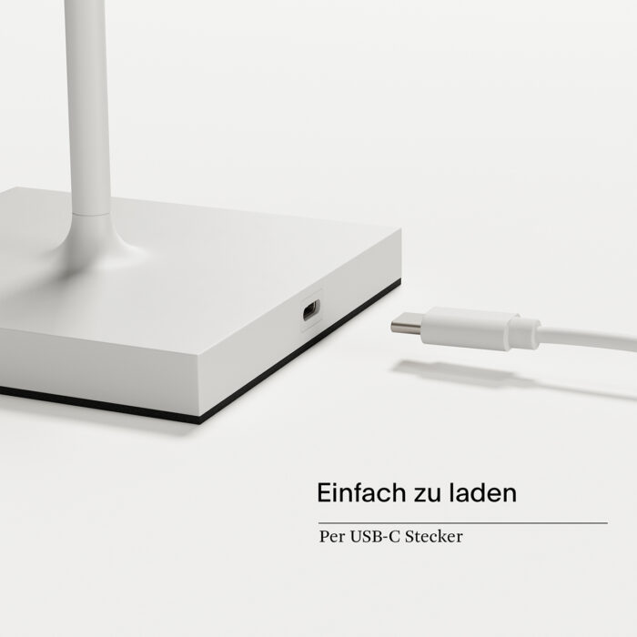 Sigor Nuindie LED-Akku Tischleuchte schneeweiß USB-C – Bild 6