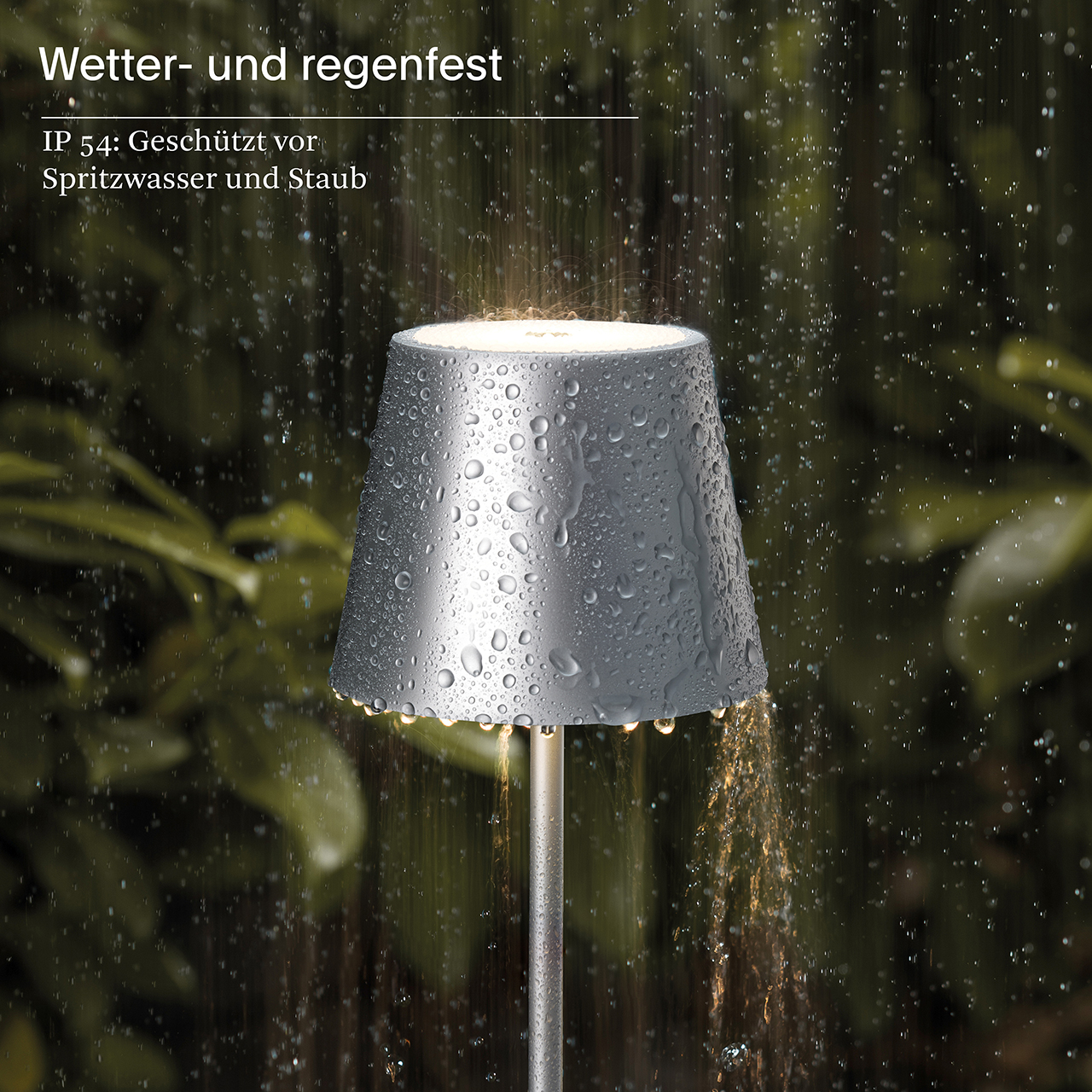 Sigor Nuindie LED-Akku Tischleuchte silberfarben – Bild 9