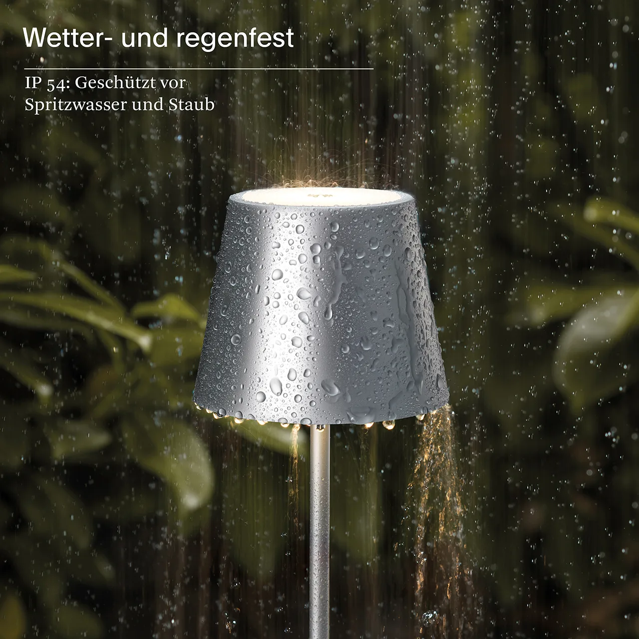 Sigor Nuindie LED-Akku Tischleuchte silberfarben – Bild 9