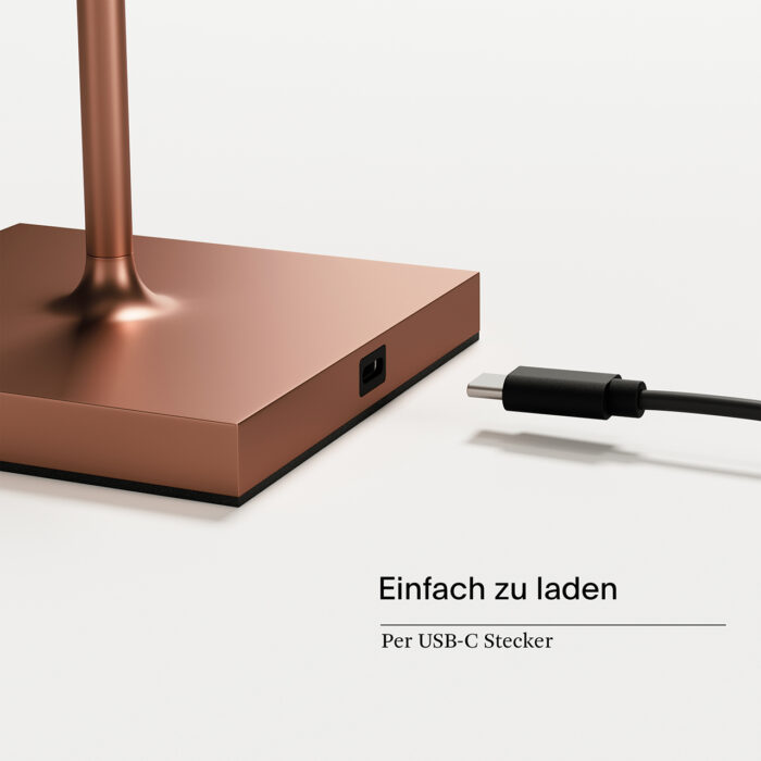 Sigor Nuindie Mini Akku Tischleuchte bronzefarben USB-C – Bild 9