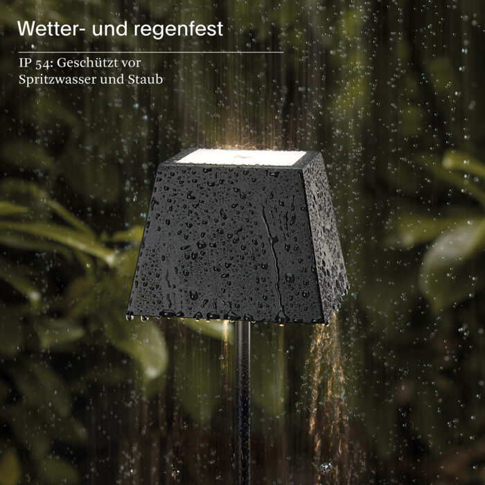 Sigor Nuindie Mini Akku Tischleuchte eckig nachtschwarz – Bild 8