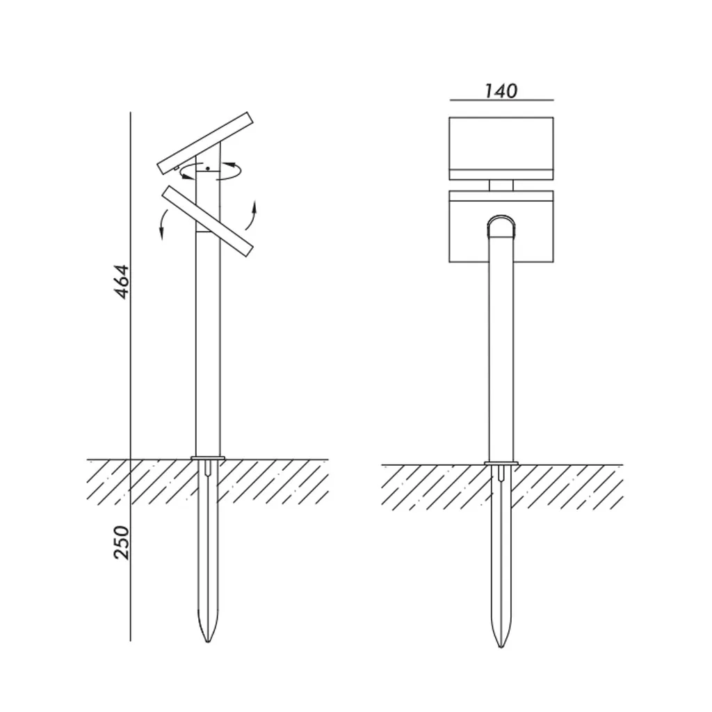 Klewe Heliostepper Akku-Solarleuchte – Bild 5