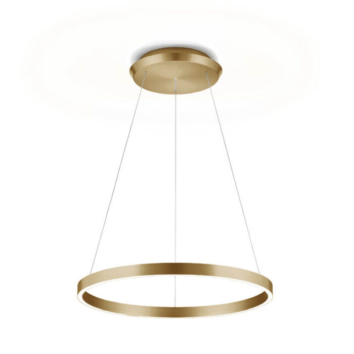 Knapstein SVEA-L60 LED-Pendelleuchte Goldlack matt