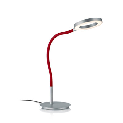 Knapstein TESSA-T-Flex LED-Tischleuchte Mattnickel Rot