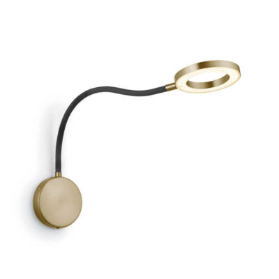 Knapstein TESSA-W-Flex LED-Wandleuchte Effekt Bronze Kabel schwarz