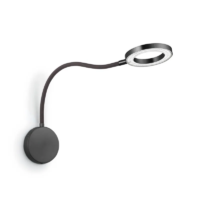 Knapstein TESSA-W-Flex LED-Wandleuchte Schwar Kabel schwarz
