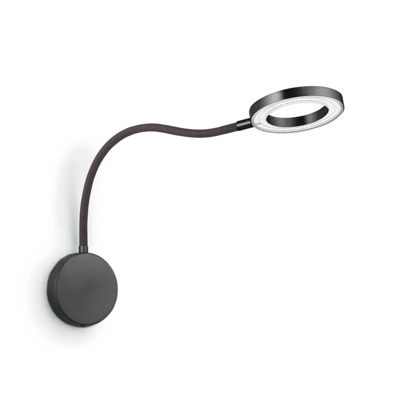 Knapstein TESSA-W-Flex LED-Wandleuchte Schwar Kabel schwarz