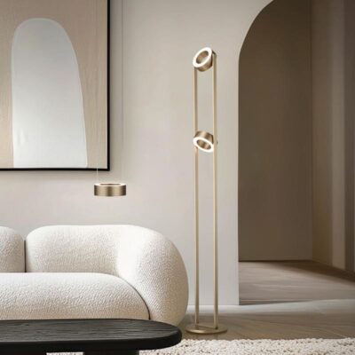 Knapstein WEGA-S LED-Stehleuchte Effekt Bronze Ambiente