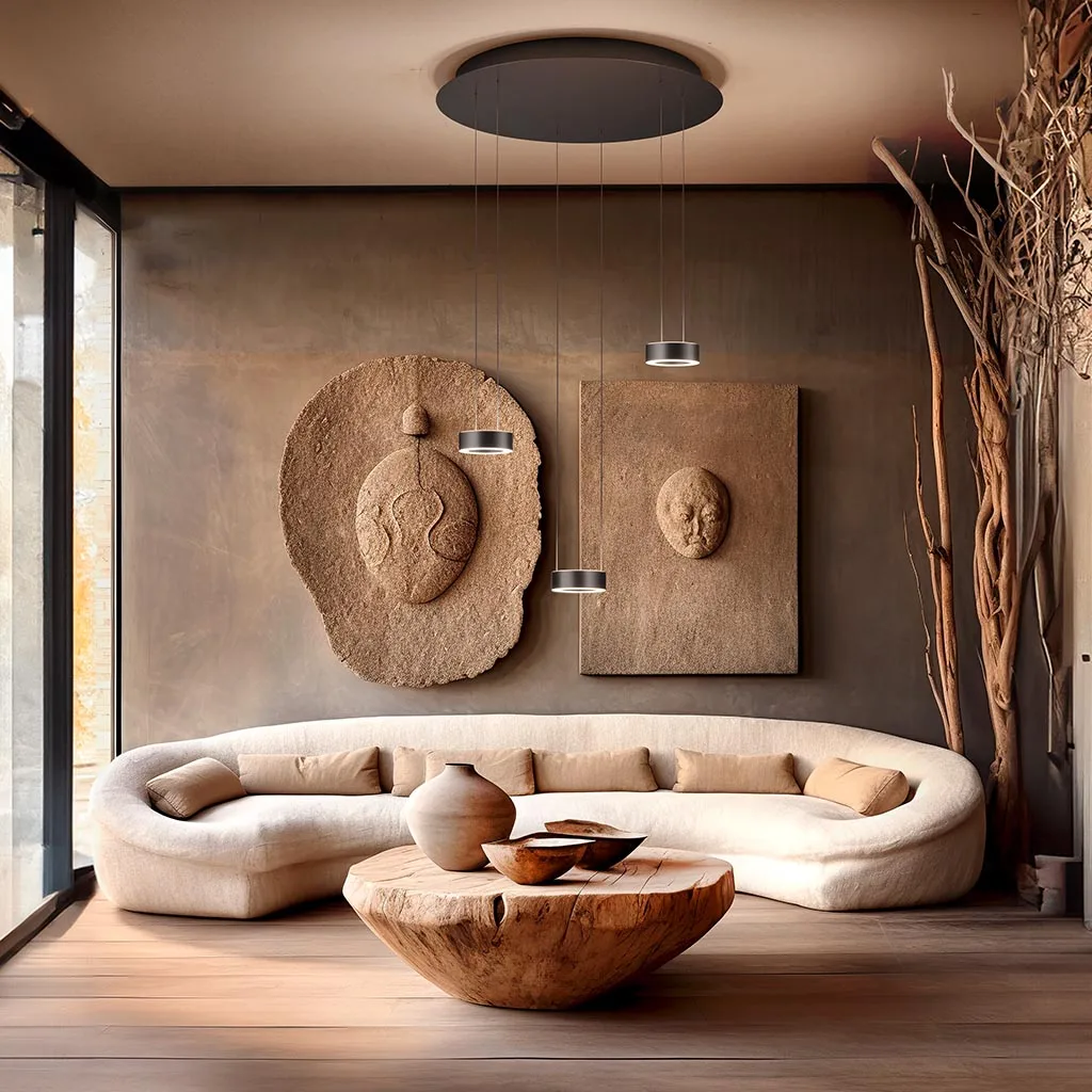 Knapstein ZERA-Rondo LED-Pendelleuchte dreiflammig