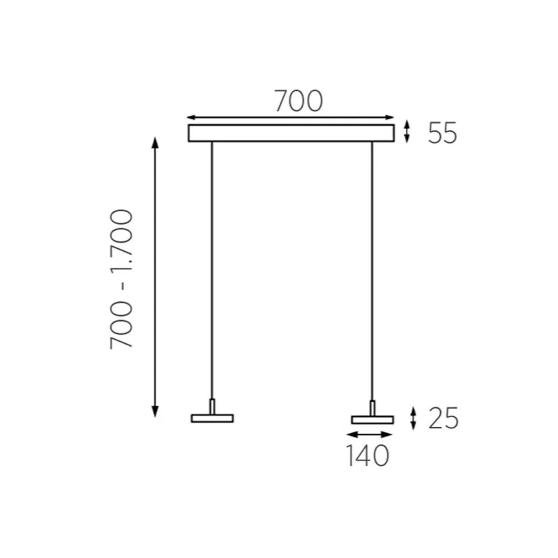 Knapstein DAJA-2 LED-Pendelleuchte zweiflammig – Bild 8