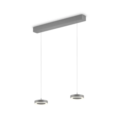 Knapstein DAJA-2 LED-Pendelleuchte zweiflammig Nickel Matt