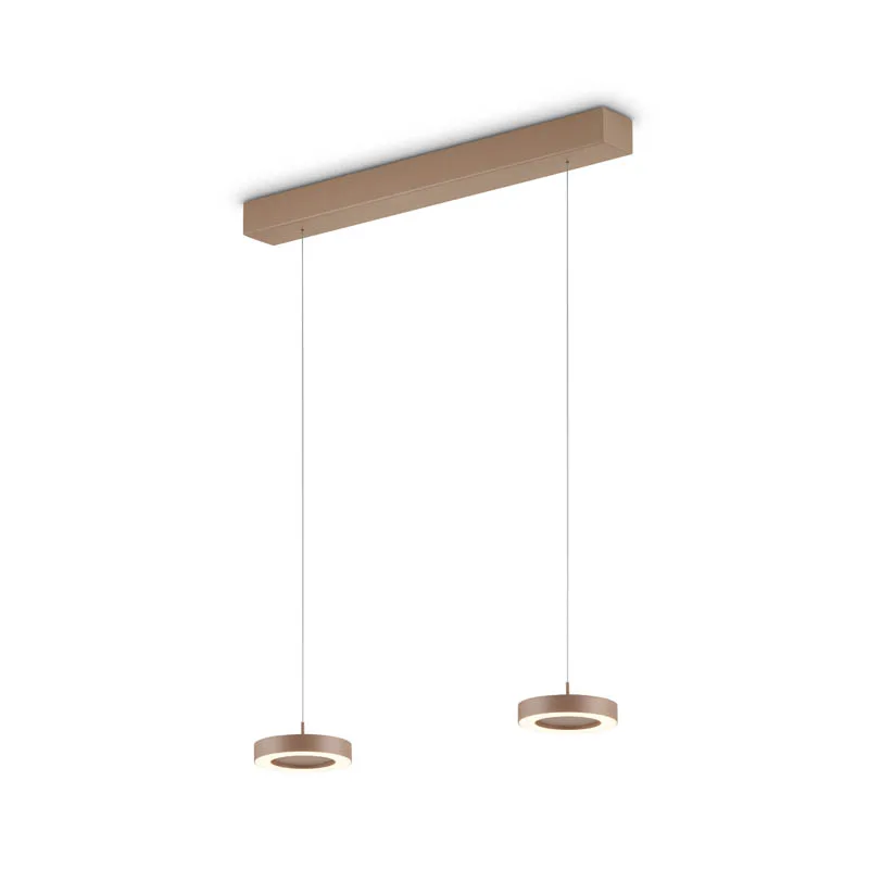 Knapstein DAJA-2 LED-Pendelleuchte zweiflammig Sandfarben