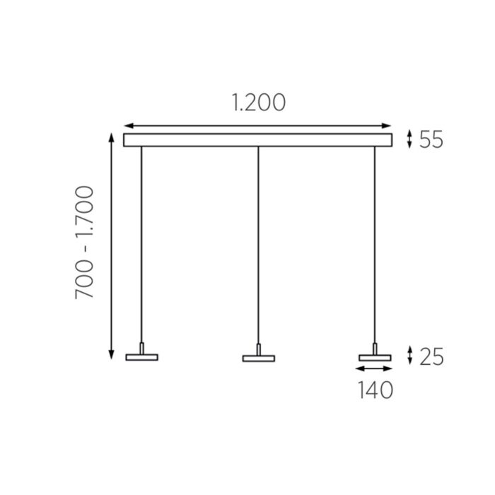 Knapstein DAJA-3 LED-Pendelleuchte dreiflammig – Bild 9