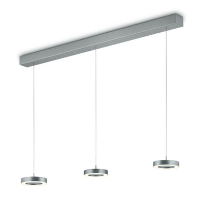 Knapstein DAJA-3 LED-Pendelleuchte dreiflammig Mattnickel