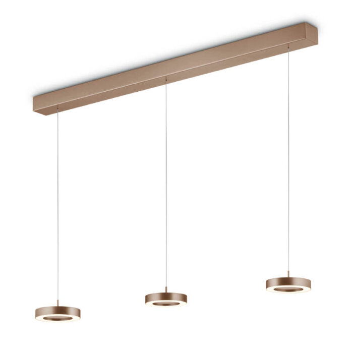 Knapstein DAJA-3 LED-Pendelleuchte dreiflammig Sand Metallic