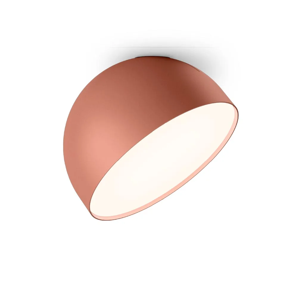 Vibia Plusminus Solo 6340 Einbau-Deckenleuchte mit Flachdiffusor Terra Rot