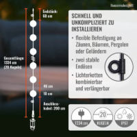 8 seasons design Glowing Elegance Lichterkette 20 Kugeln – Bild 5