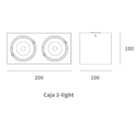 Lumiparts Caja LED 2-Licht Aufbaudeckenstrahler – Bild 3