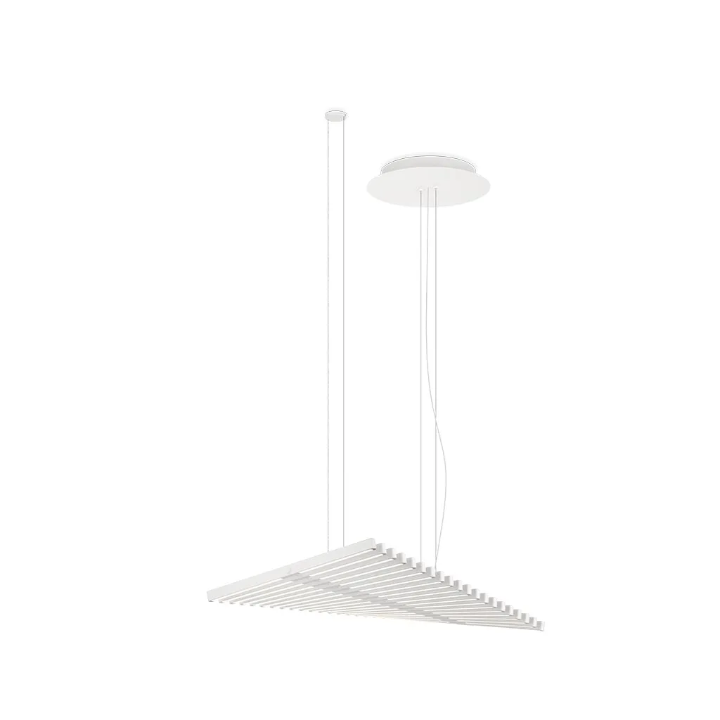 Vibia Rhythm Horizontal 2111 LED-Pendelleuchte Cremeweiss