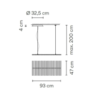 Vibia Rhythm Horizontal 2111 LED-Pendelleuchte – Bild 5