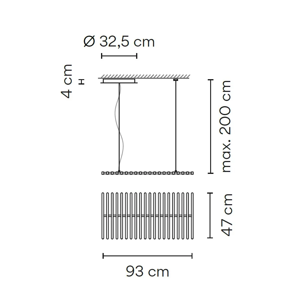 Vibia Rhythm Horizontal 2111 LED-Pendelleuchte – Bild 5