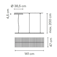 Vibia Rhythm Horizontal 2112 LED-Pendelleuchte – Bild 4