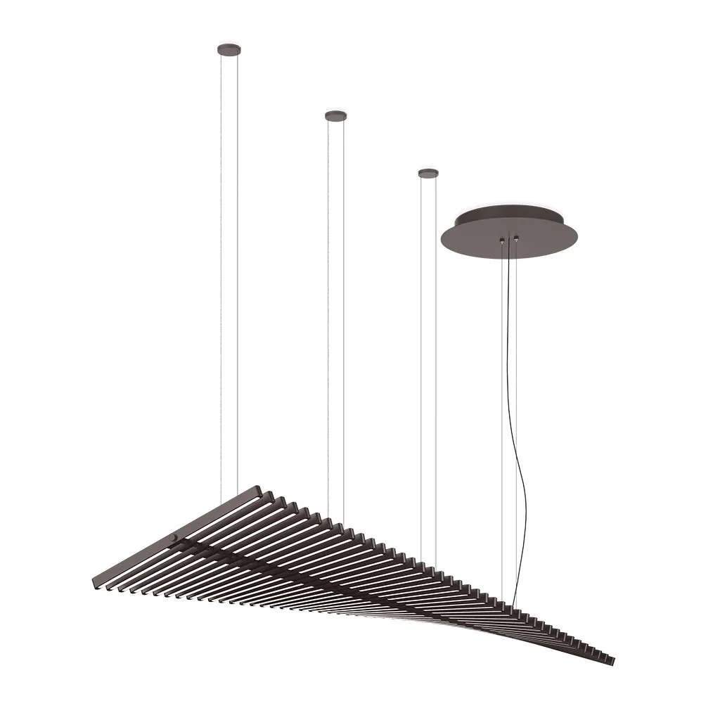 Vibia Rhythm Horizontal 2113 LED-Pendelleuchte Dunkelbraun