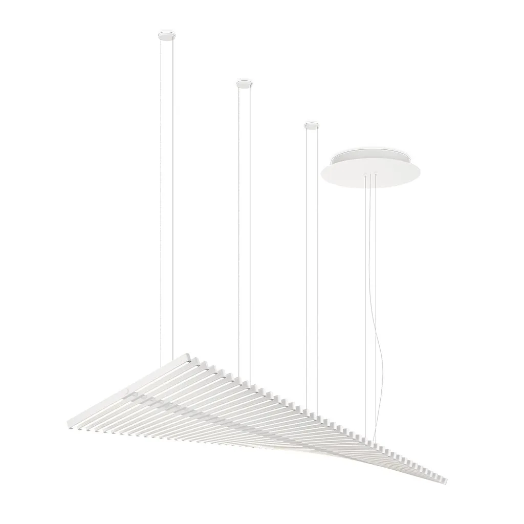 Vibia Rhythm Horizontal 2113 LED-Pendelleuchte Cremeweiss