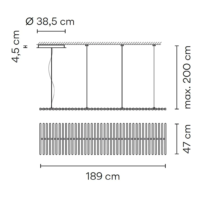 Vibia Rhythm Horizontal 2113 LED-Pendelleuchte – Bild 5