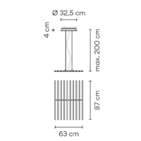 Vibia Rhythm Horizontal 2120 LED-Pendelleuchte – Bild 4
