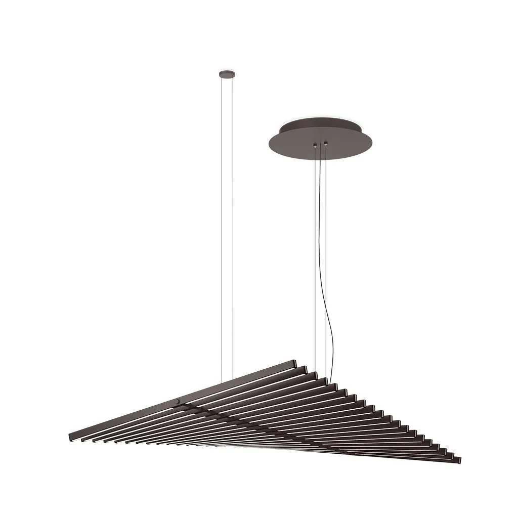 Vibia Rhythm Horizontal 2121 LED-Pendelleuchte Dunkelbraun