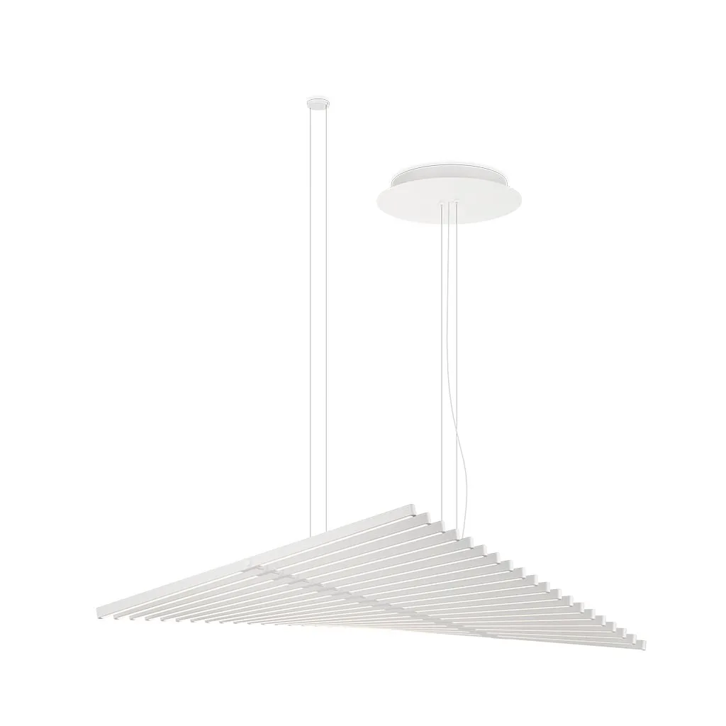 Vibia Rhythm Horizontal 2121 LED-Pendelleuchte Cremeweiss