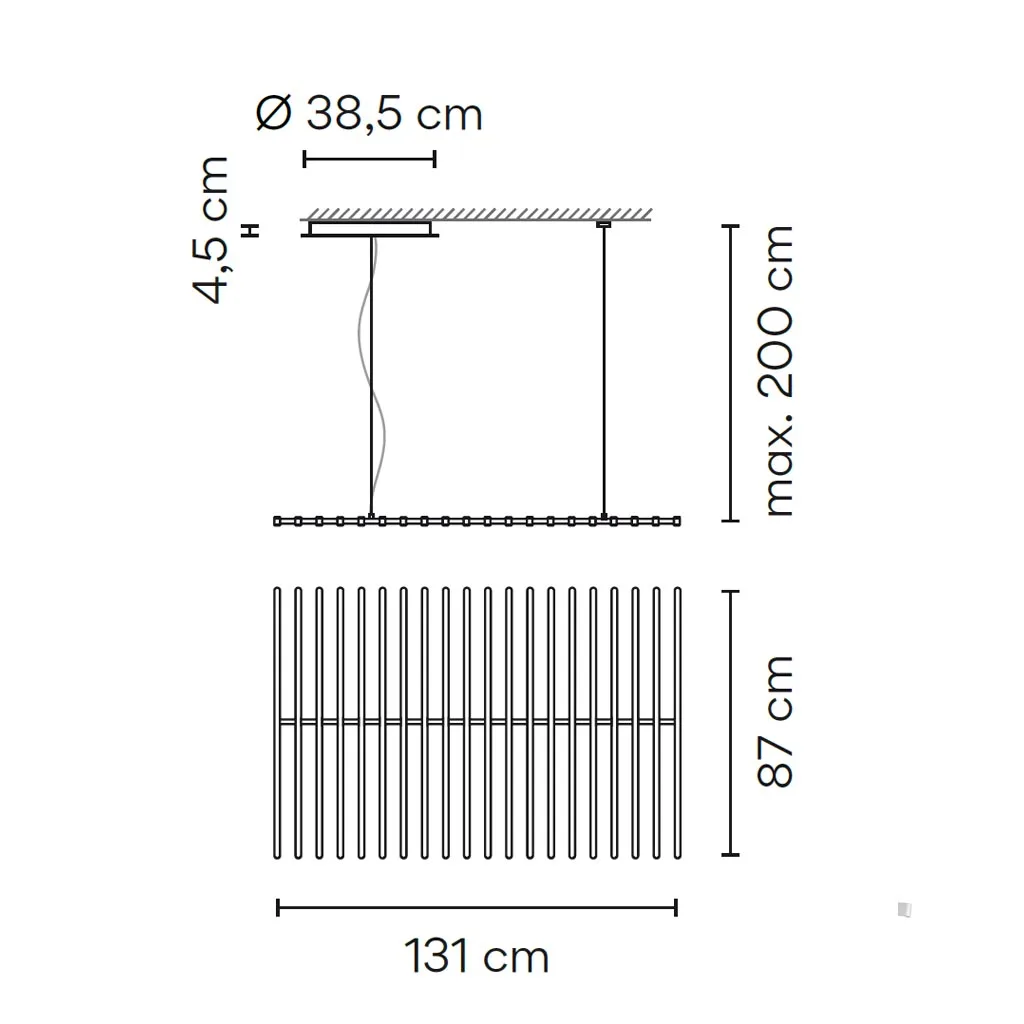 Vibia Rhythm Horizontal 2121 LED-Pendelleuchte – Bild 4