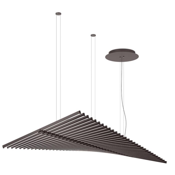 Vibia Rhythm Horizontal 2122 LED-Pendelleuchte Dunkelbraun