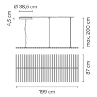 Vibia Rhythm Horizontal 2122 LED-Pendelleuchte – Bild 5