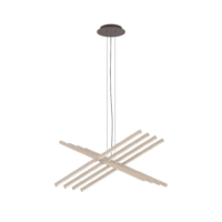 Vibia Rhythm Horizontal 2155 LED-Pendelleuchte Holz Weisse Eiche