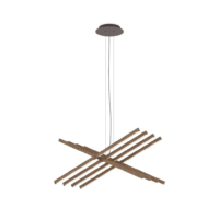 Vibia Rhythm Horizontal 2155 LED-Pendelleuchte Holz Nussbaum