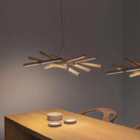 Vibia Rhythm Horizontal 2155 LED-Pendelleuchte Holz – Bild 5