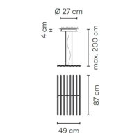 Vibia Rhythm Horizontal 2155 LED-Pendelleuchte Holz – Bild 6