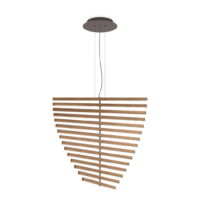 Vibia Rhythm Vertical 2167 LED-Pendelleuchte Holz Nussbaum