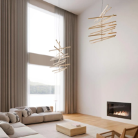 Vibia Rhythm Vertical 2167 LED-Pendelleuchte Holz Ambiente