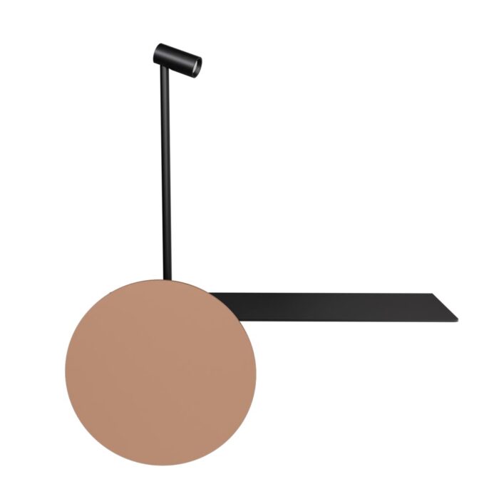 Cini & Nils Anda Fischietto Wandleuchte Schwarz Rosegold links