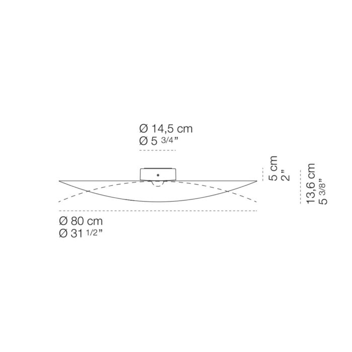 Cini & Nils Manta 800 Soffitto Biemissione Deckenleuchte – Bild 4
