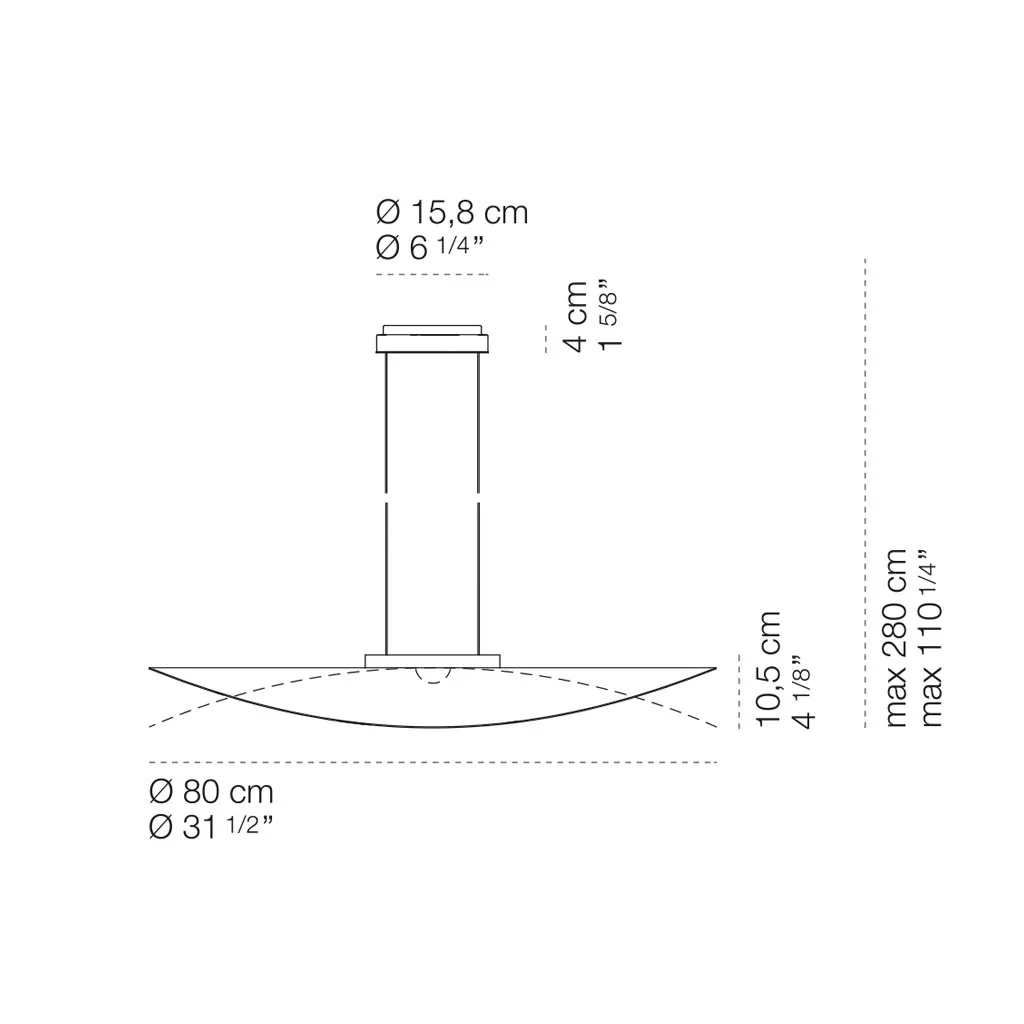 Cini & Nils Manta 800 Sospeso Monoemissione Pendelleuchte – Bild 11