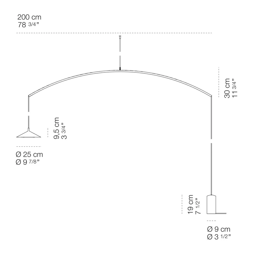 Cini & Nils Minima Filo Decentrata Bogenleuchte – Bild 10