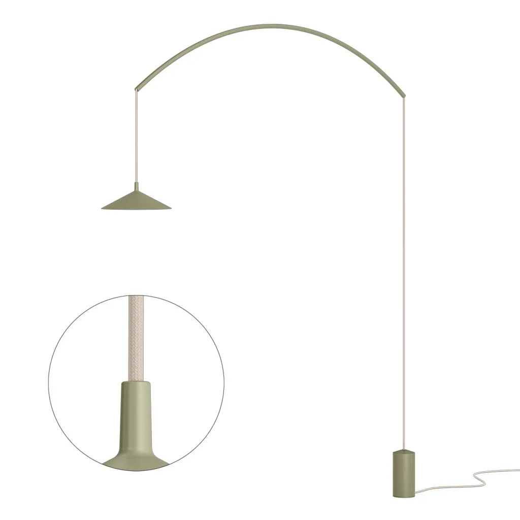 Cini & Nils Minima Filo Decentrata Bogenleuchte Grün